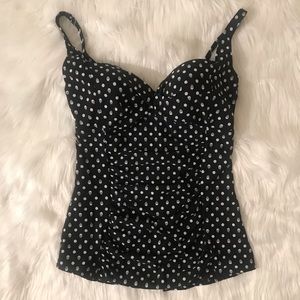 Torrid swim top polka and skulls